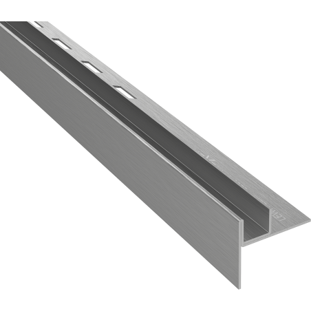 Mexen Line-B listwa spadkowa do szkła 180 cm lewa, gun gray szczotkowany - 186604180L