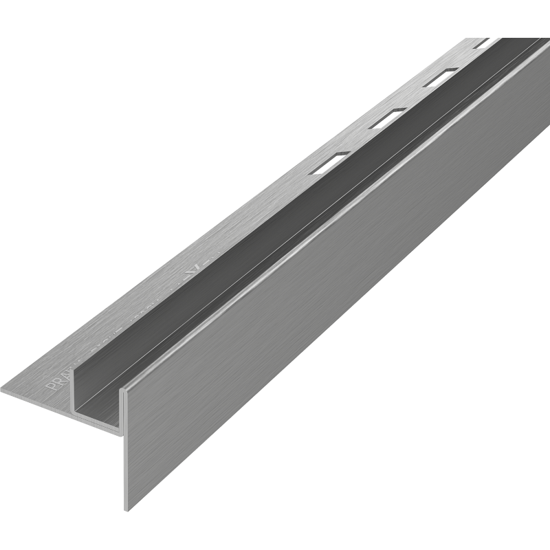 Mexen Line-B listello inclinato per vetro 120 cm destro, grigio canna di fucile spazzolato - 186604120R