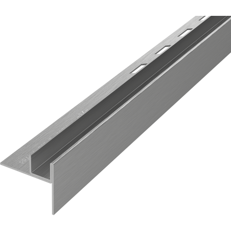 Mexen Line-B listón de pendiente para vidrio 120 cm derecho, gris arma cepillado - 186604120R