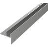 Mexen Line-B waterkeringlijst voor glas 120 cm rechts, geborsteld geweergrijs - 186604120R
