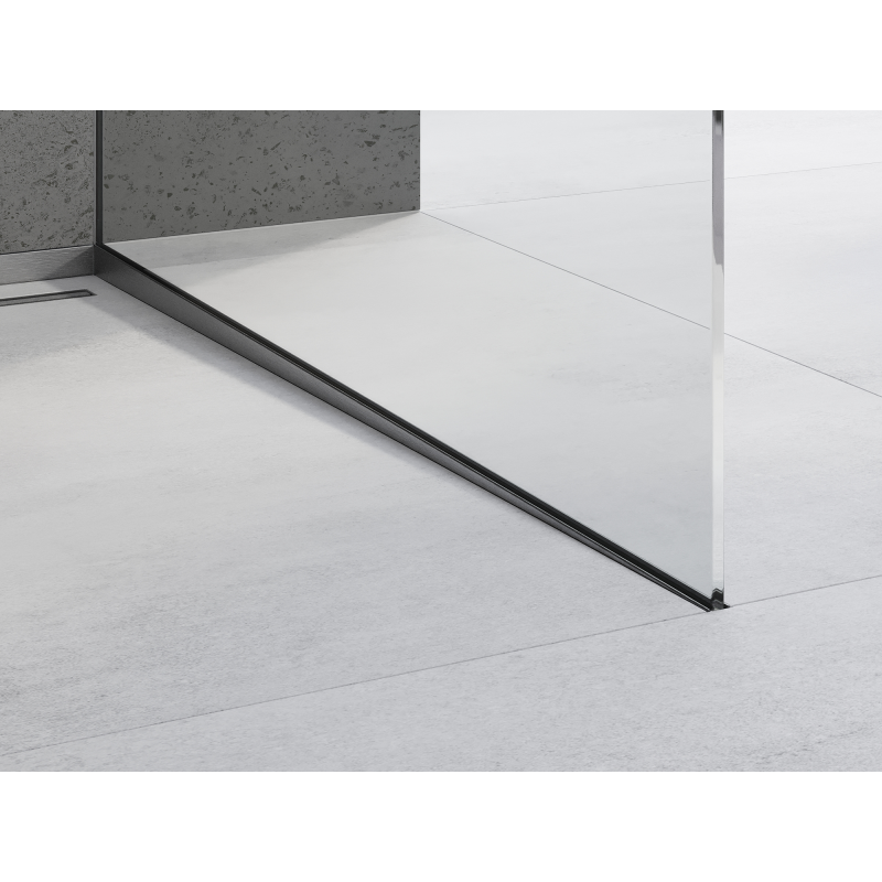 Mexen Line-B listwa spadkowa do szkła 120 cm prawa, gun gray szczotkowany - 186604120R
