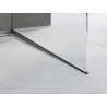 Mexen Line-B listón de pendiente para vidrio 120 cm derecho, gris arma cepillado - 186604120R