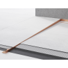 Mexen Line-B listón de suelo descendente 120 cm izquierdo, cobre cepillado - 186501120L