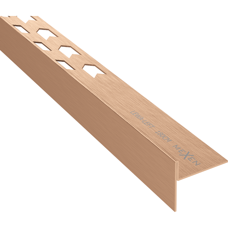 Mexen Line-B listwa spadkowa podłogowa 180 cm lewa, miedź szczotkowana - 186501180L