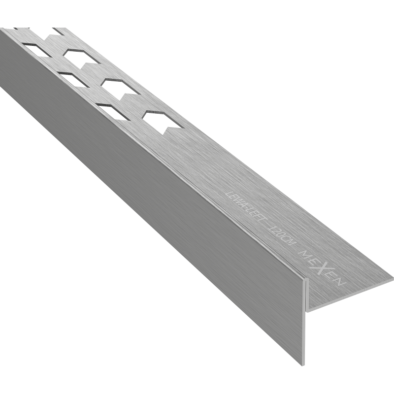 Mexen Line-B lattian laskeva lista 120 cm vasen, harjattu aseenharmaa - 186601120L