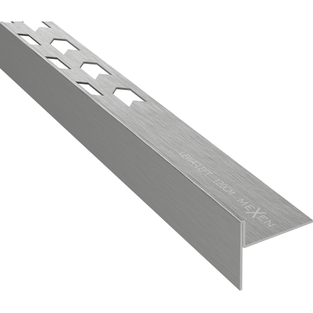 Mexen Line-B listwa spadkowa podłogowa 120 cm lewa, gun gray szczotkowany - 186601120L