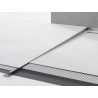 Mexen Line-B listwa spadkowa podłogowa 120 cm lewa, gun gray szczotkowany - 186601120L