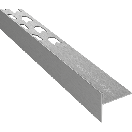 Mexen Line-B Abfallende Bodenleiste 180 cm links, gun grau gebürstet - 186601180L
