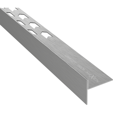 Mexen Line-B listwa spadkowa podłogowa 180 cm lewa, gun gray szczotkowany - 186601180L