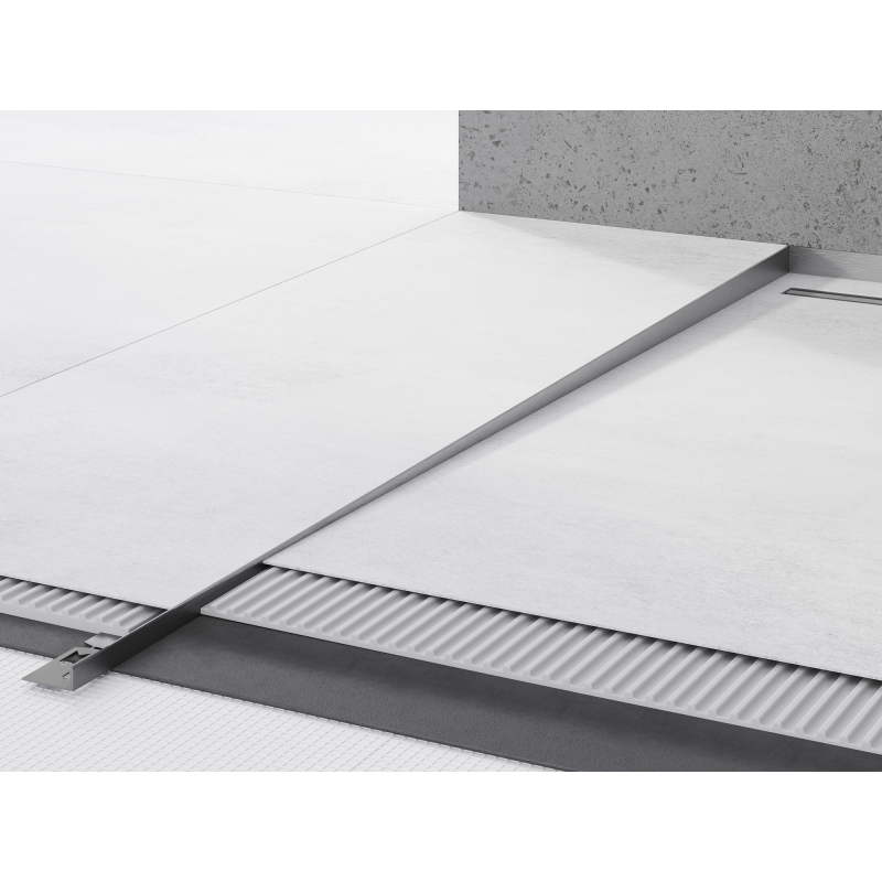 Mexen Line-B golvsockellist 180 cm vänster, borstad gun gray - 186601180L