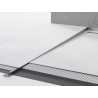 Mexen Line-B listwa inclinata da pavimento 180 cm sinistra, grigio fucile spazzolato - 186601180L