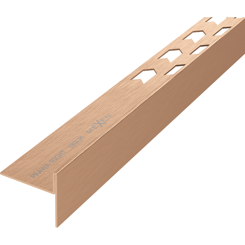 Mexen Line-B listwa spadkowa podłogowa 180 cm prawa, miedź szczotkowana - 186501180R