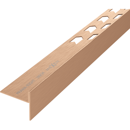 Mexen Line-B listón de caída de suelo de 180 cm derecho, cobre cepillado - 186501180R