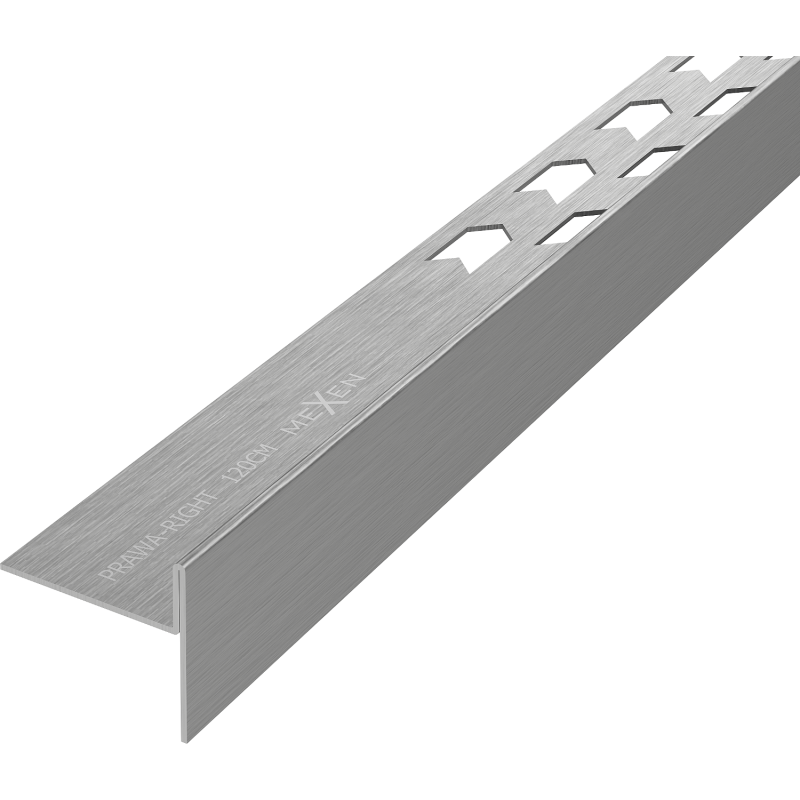 Mexen Line-B lattian kaltevalista 120 cm oikea, harjattu gun gray - 186601120R