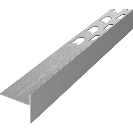 Mexen Line-B 180 cm oikea lattialistakulma, harjattu gun gray - 186601180R