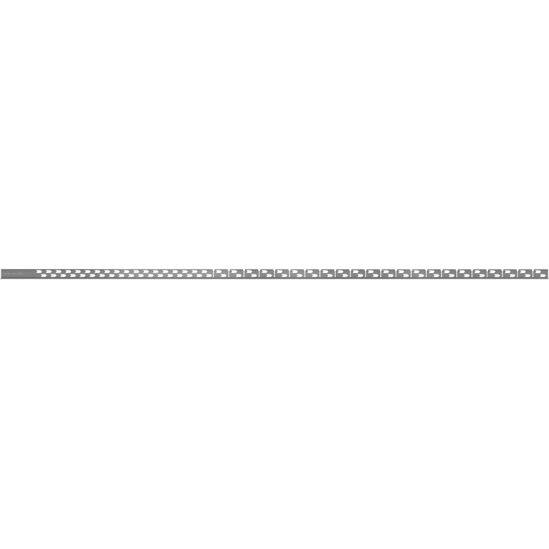 Mexen Line-B rodapé em declive para chão 180 cm direito, cinza escovado - 186601180R
