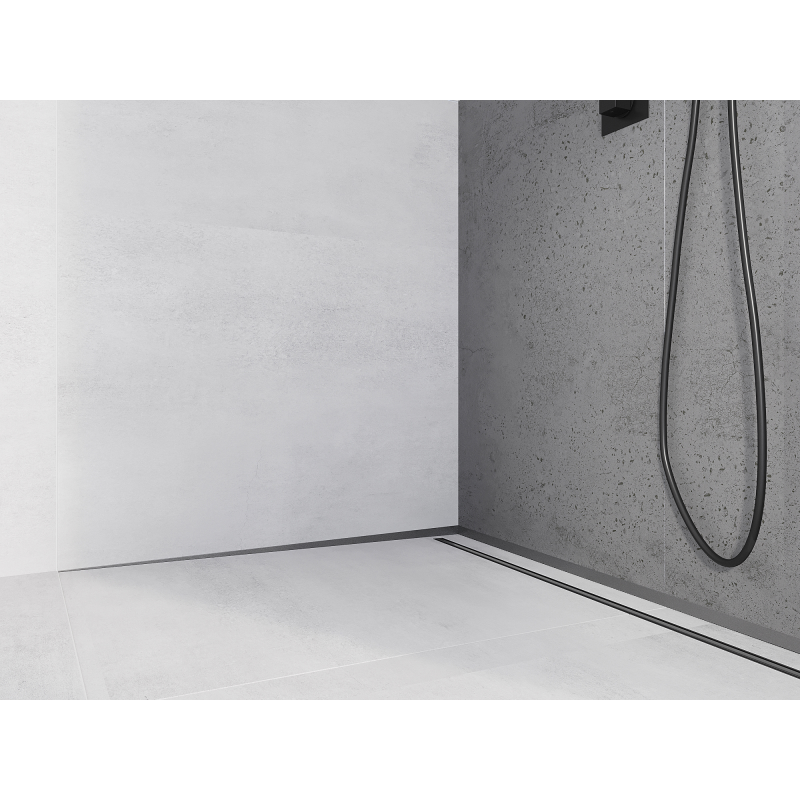 Mexen Line-B sienas nogāžamā līste 120 cm kreisā, gun grey slīpēts - 186602120L