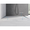 Mexen Line-B listón de pendiente adosado a la pared de 180 cm izquierdo, gris arma cepillado - 186602180L