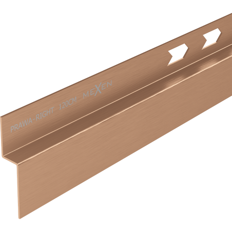 Mexen Line-B listwa spadkowa przyścienna 120 cm prawa, miedź szczotkowana - 186502120R