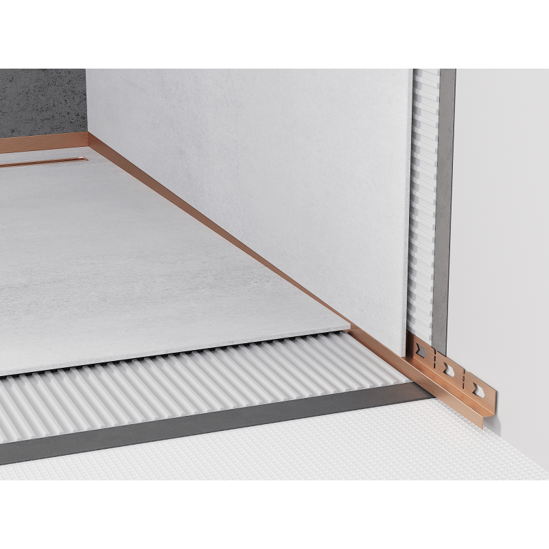 Mexen Line-B Wandabschlussleiste 180 cm rechts, gebürstetes Kupfer - 186502180R