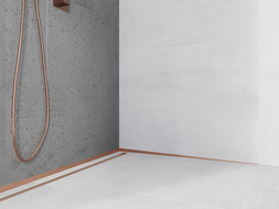 Mexen Line-B sienas pieguļošā leņķa līste 180 cm labā, matēta varš - 186502180R