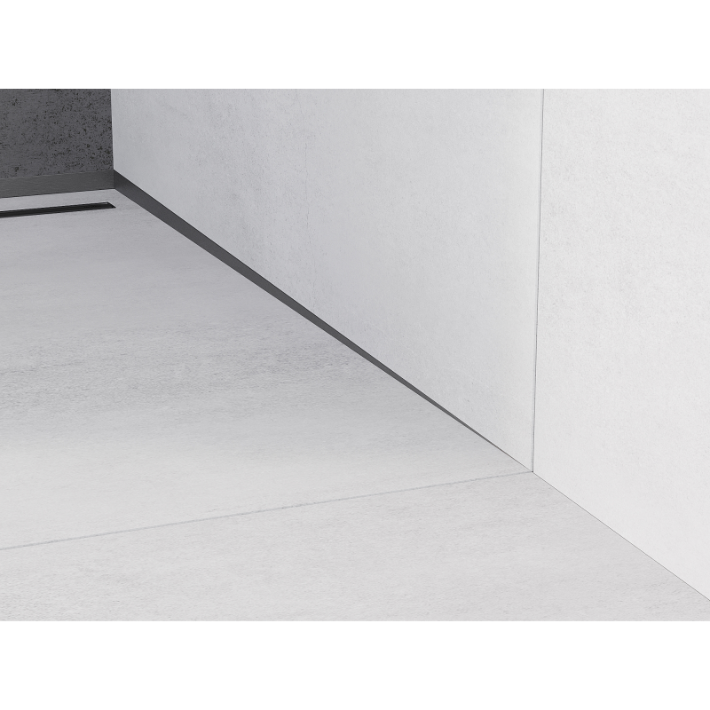 Mexen Line-B moldura de pared inclinada 120 cm derecha, gris pistola cepillado - 186602120R