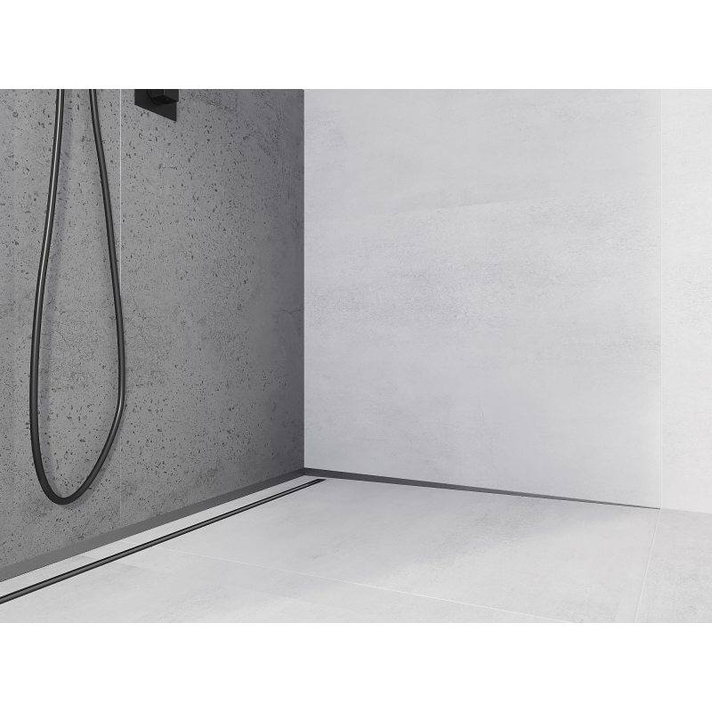 Mexen Line-B moldura de pared inclinada 120 cm derecha, gris pistola cepillado - 186602120R
