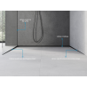 Mexen Line-B λίστα πλαγιάς τοίχου 120 cm δεξιά, μαύρη - 187002120R