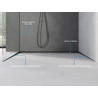 Mexen Line-B listón de inclinación adosado a la pared 120 cm derecha, negro - 187002120R