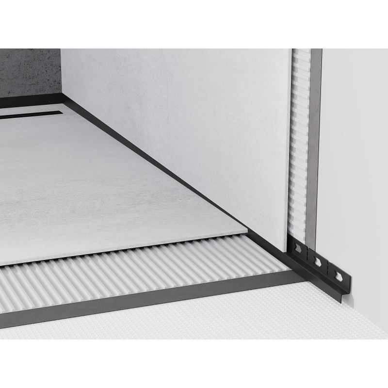 Mexen Line-B Wandeinbau-Abflussleiste 120 cm rechts, schwarz - 187002120R