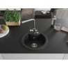 Mexen Diego granite single-bowl sink with Duero kitchen tap, black - 6512-77-671600-00