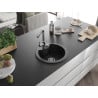Mexen Diego granite single-bowl sink with Duero kitchen tap, black - 6512-77-671600-00