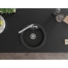 Mexen Diego granite single-bowl sink with Duero kitchen tap, black - 6512-77-671600-00