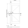 Mexen Egon brodzik prostokątny SMC 200 x 80 cm, szary - 4R618020