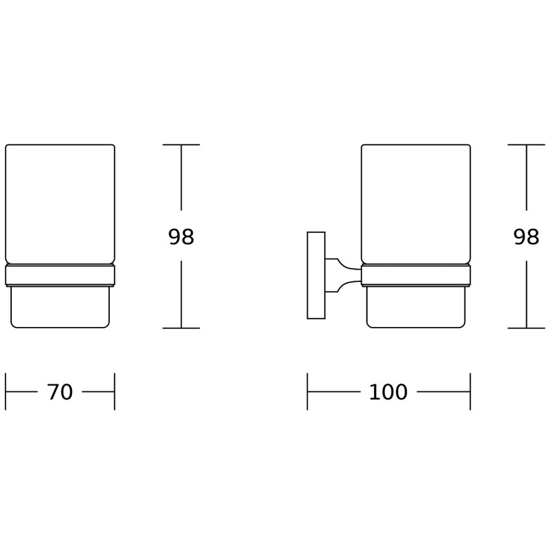 Mexen Rufo zobu birstes turētājs, hroms - 7050938-00