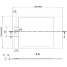 Mexen Otto brodzik prostokątny SMC 130 x 80 cm, szary - 4N618013