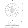 Mexen UniB wspornik tarasowy regulowany pod legar 30-50 mm - C9901-030-050