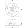 Mexen UniB wspornik tarasowy regulowany pod legar 50-80 mm - C9901-050-080