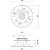 Mexen UniB wspornik tarasowy regulowany pod legar 80-130 mm - C9901-080-130