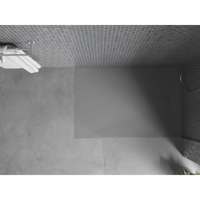 Mexen Bert brodzik prostokątny SMC 140 x 80 cm, szary - 4K618014