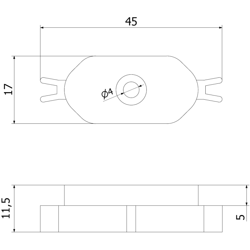 Mexen UniBase klips montażowy do deski tarasowej + wkręt 4 x 35 mm (50 szt.)  - C9908-02