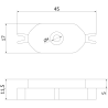 Mexen UniBase klips montażowy do deski tarasowej + wkręt 4 x 35 mm (50 szt.)  - C9908-02