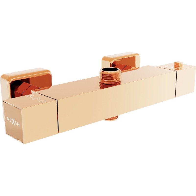 Mexen Cube termostaatiline dušisegisti, roosa kuld - 77250-60