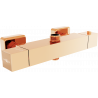 Mexen Cube thermostatic shower tap, rose gold - 77250-60