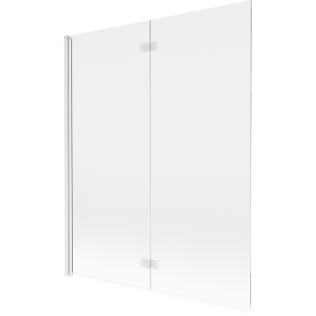 Mexen Mist parawan nawannowy 2-skrzydłowy lewy 140 x 150 cm, transparent, biały - 8A9-140-002-20-00-L