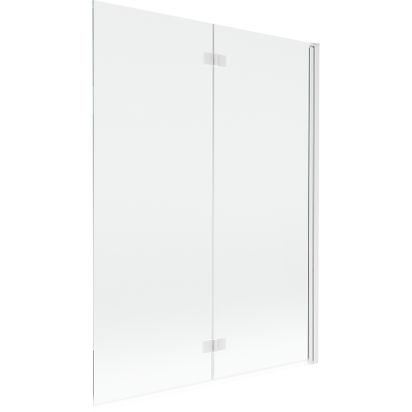 Mexen Mist parawan nawannowy 2-skrzydłowy prawy 130 x 150 cm, transparent, biały - 8A9-130-002-20-00-P
