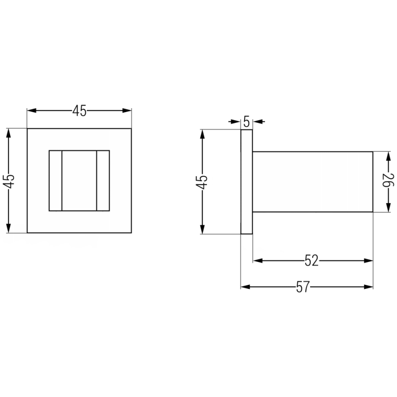 Mexen Cube dušas turētājs, hroms - 79350-00