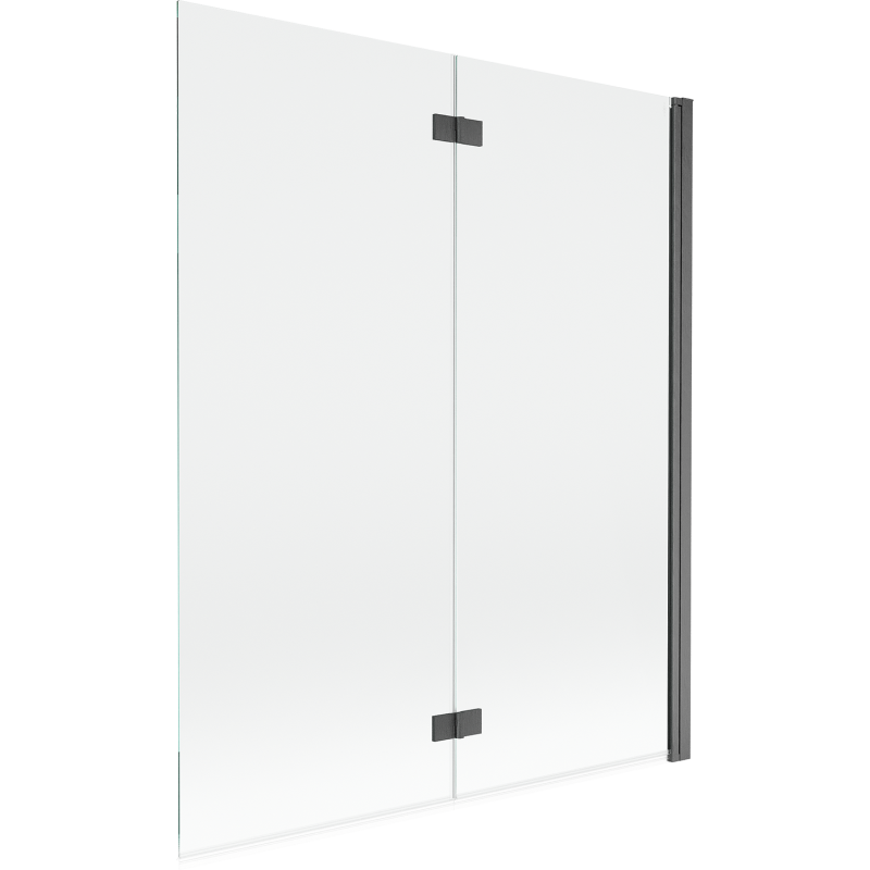Mexen Mist parawan nawannowy 2-skrzydłowy prawy 140 x 150 cm, transparent, gun gray szczotkowany - 8A9-140-002-66-00-P