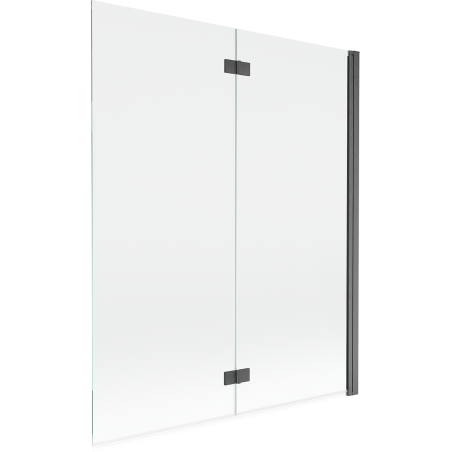 Mexen Mist parawan nawannowy 2-skrzydłowy prawy 140 x 150 cm, transparent, gun gray szczotkowany - 8A9-140-002-66-00-P