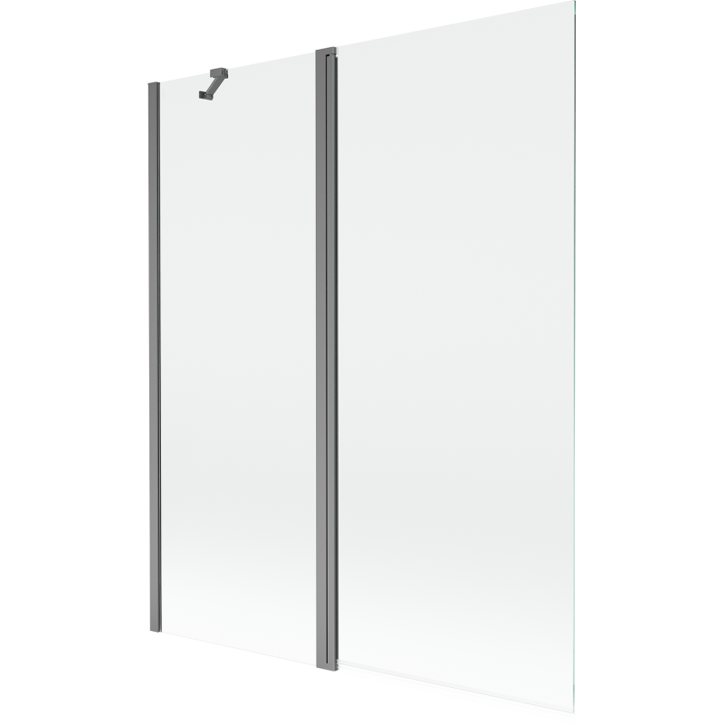 Mexen Mist parawan nawannowy 2-skrzydłowy 140 x 150 cm, transparent, gun metal - 8A9-140-011-95-00